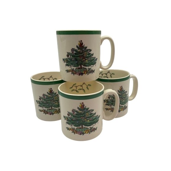 Spode Holiday Spode Christmas Tree Coffeetea Mugs Made In England